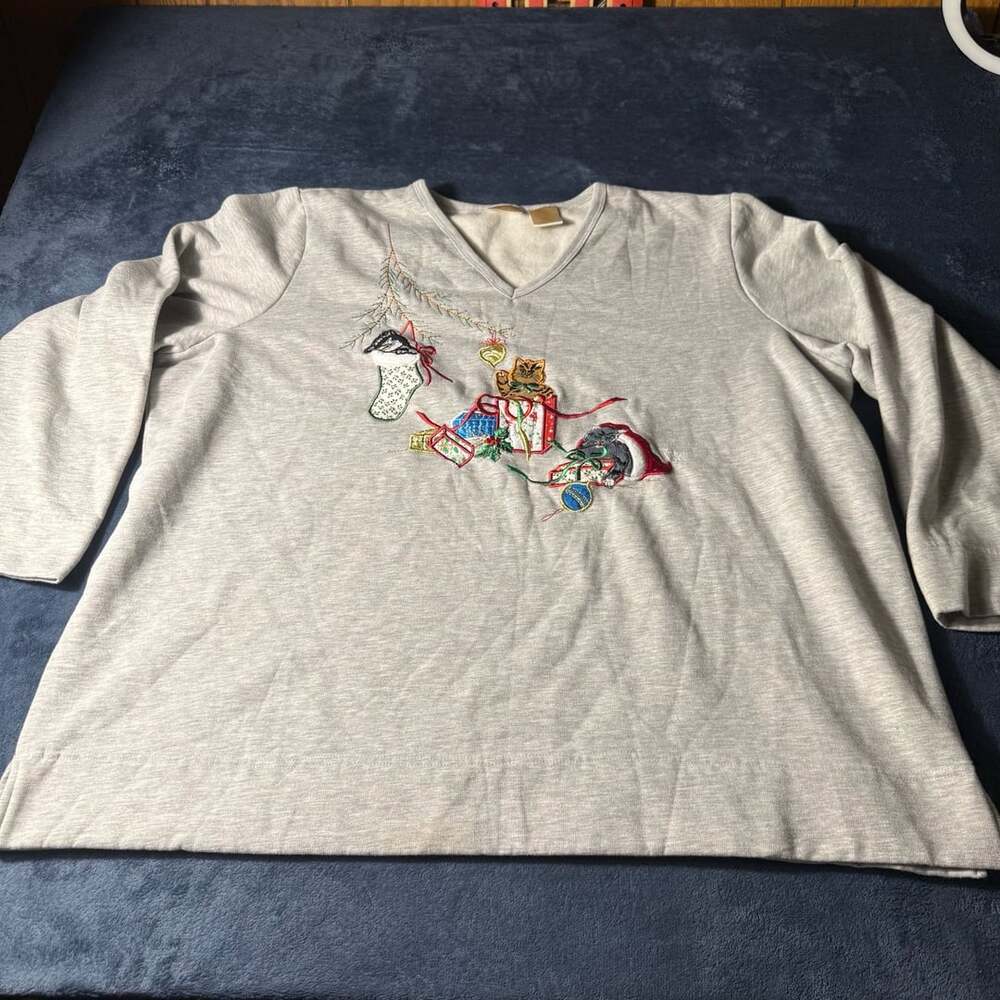 Bobbie Brooks Christmas Sweatshirt Size 26W/28W